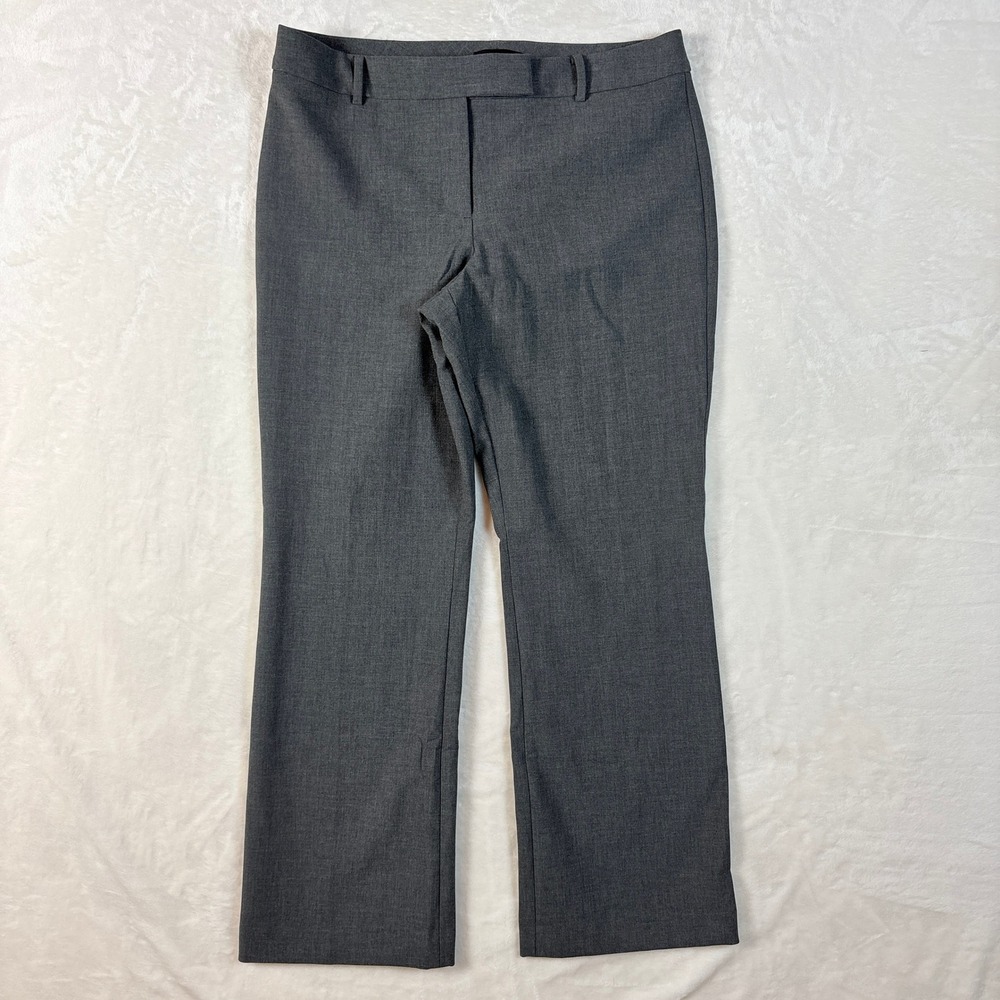 Talbots Dress Pants Women 14 Gray Excellent Signature Straight Leg Heavy Fabric